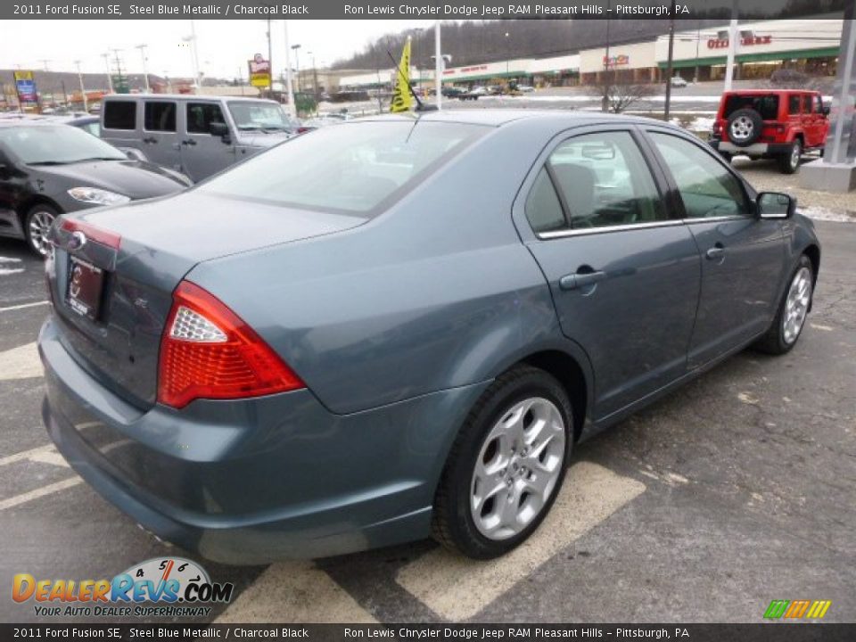 2011 Ford Fusion SE Steel Blue Metallic / Charcoal Black Photo #5
