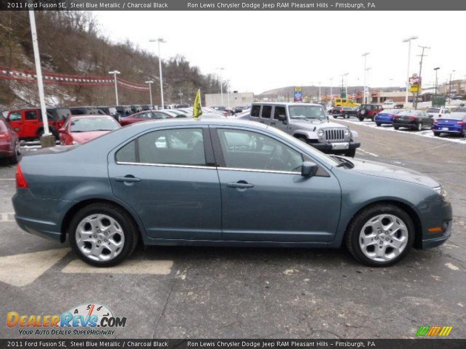 2011 Ford Fusion SE Steel Blue Metallic / Charcoal Black Photo #6