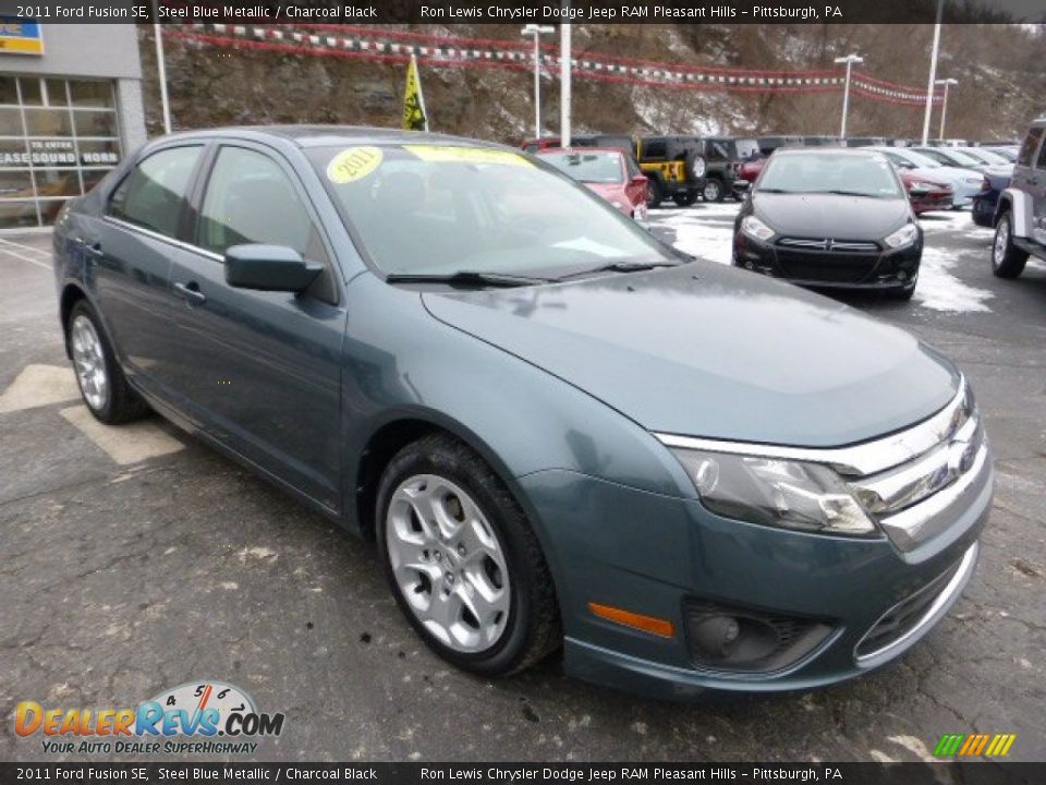 2011 Ford Fusion SE Steel Blue Metallic / Charcoal Black Photo #7