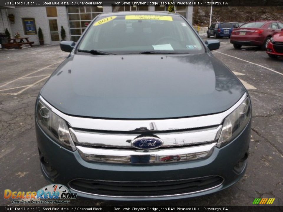 2011 Ford Fusion SE Steel Blue Metallic / Charcoal Black Photo #8