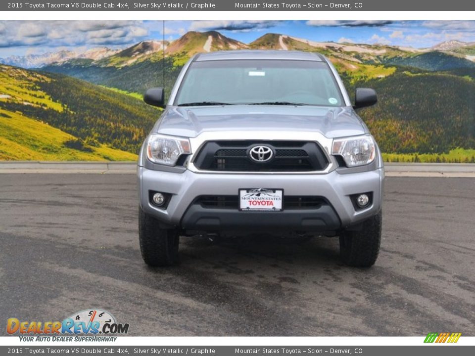 2015 Toyota Tacoma V6 Double Cab 4x4 Silver Sky Metallic / Graphite Photo #2