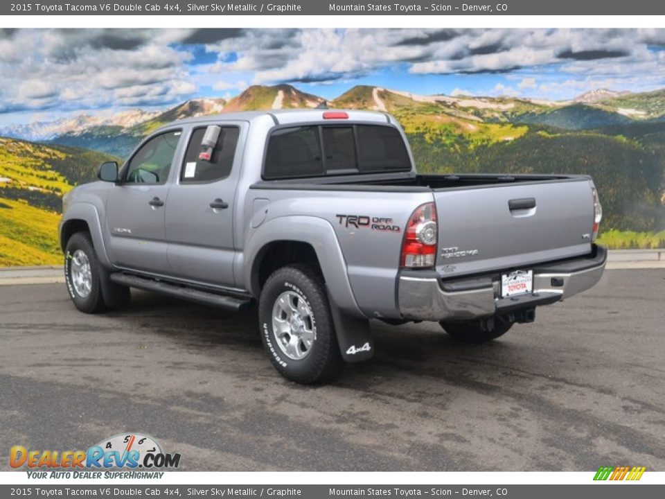 2015 Toyota Tacoma V6 Double Cab 4x4 Silver Sky Metallic / Graphite Photo #3