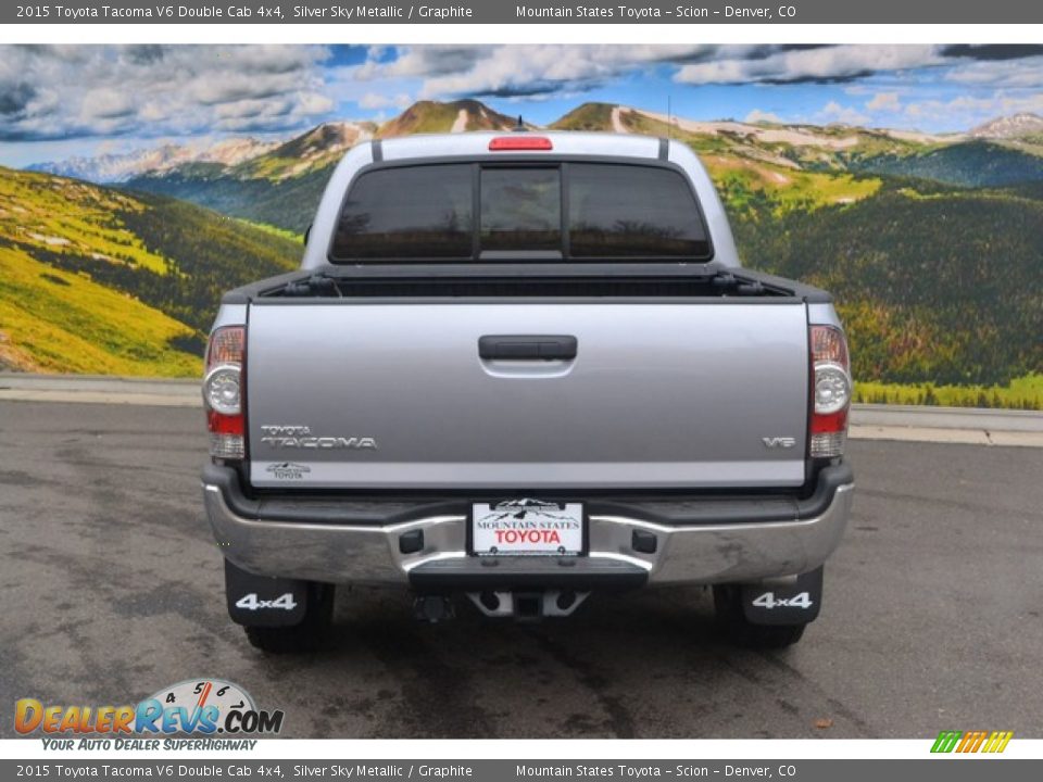 2015 Toyota Tacoma V6 Double Cab 4x4 Silver Sky Metallic / Graphite Photo #4