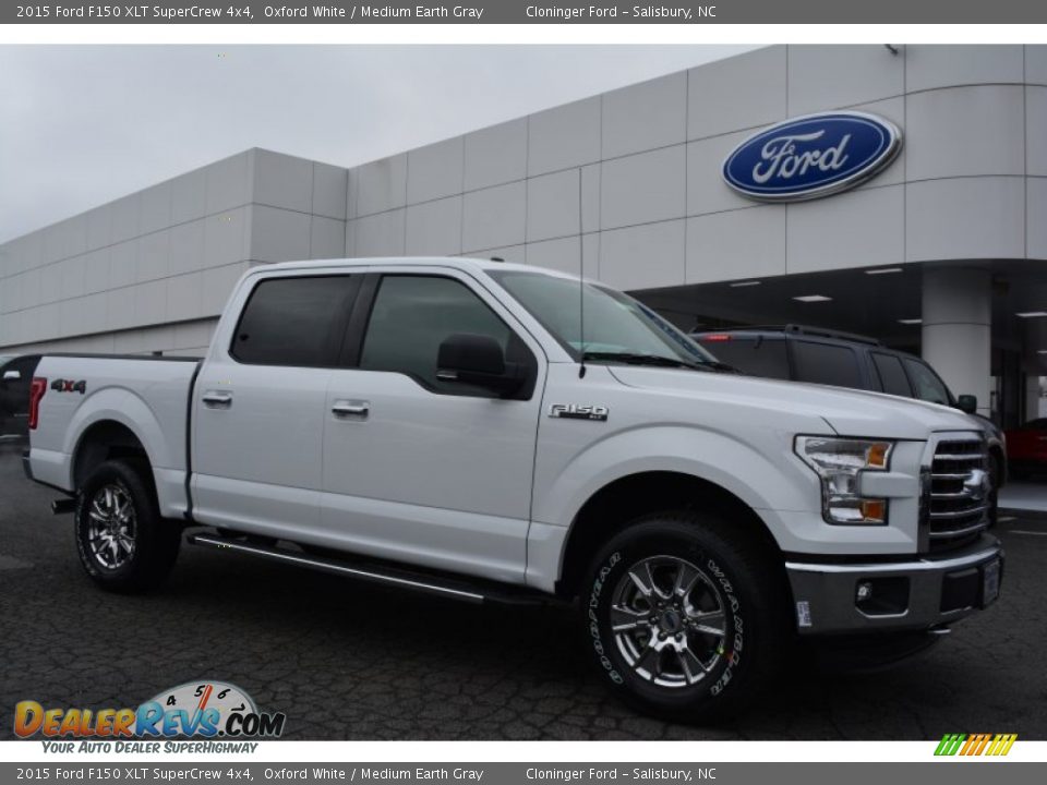 2015 Ford F150 XLT SuperCrew 4x4 Oxford White / Medium Earth Gray Photo #1