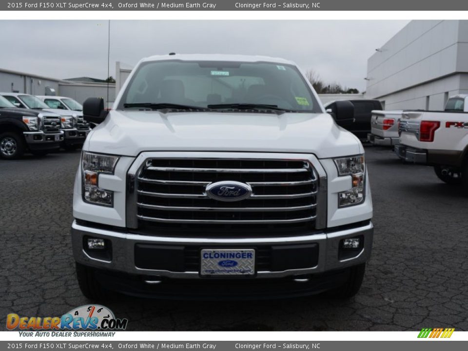 2015 Ford F150 XLT SuperCrew 4x4 Oxford White / Medium Earth Gray Photo #4