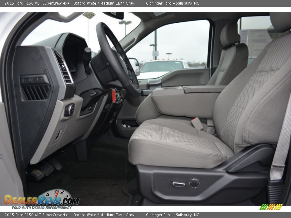2015 Ford F150 XLT SuperCrew 4x4 Oxford White / Medium Earth Gray Photo #6