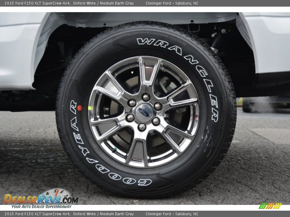 2015 Ford F150 XLT SuperCrew 4x4 Oxford White / Medium Earth Gray Photo #12