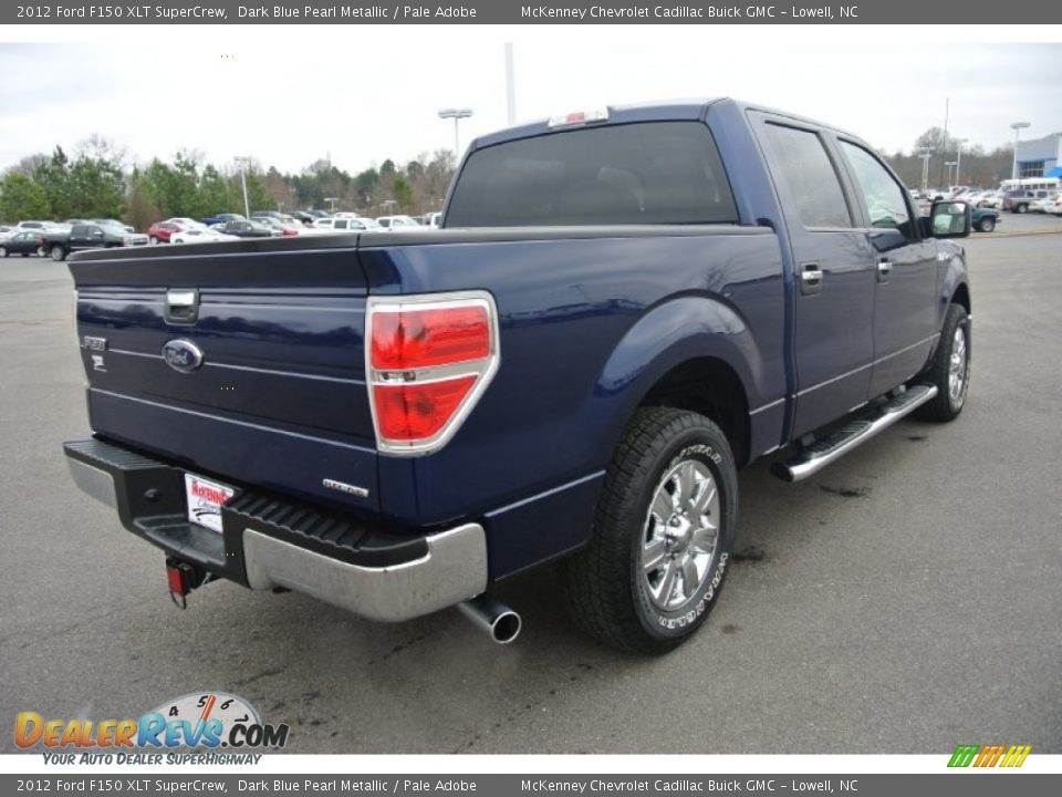 2012 Ford F150 XLT SuperCrew Dark Blue Pearl Metallic / Pale Adobe Photo #6