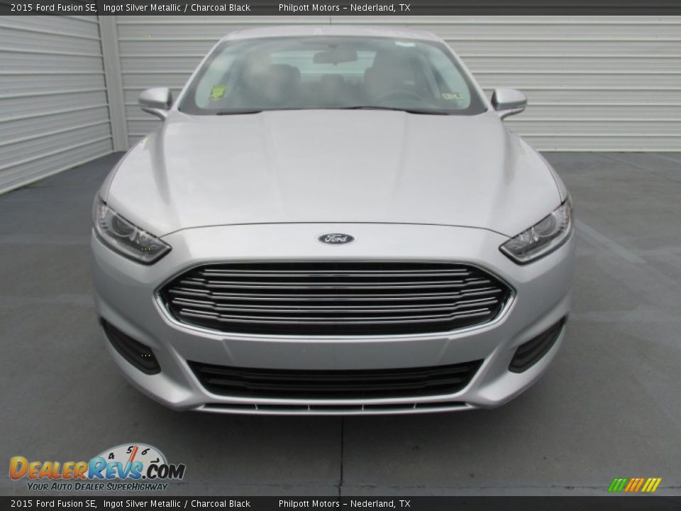 2015 Ford Fusion SE Ingot Silver Metallic / Charcoal Black Photo #8