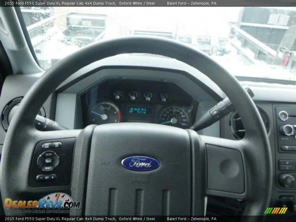 2015 Ford F550 Super Duty XL Regular Cab 4x4 Dump Truck Oxford White / Steel Photo #18