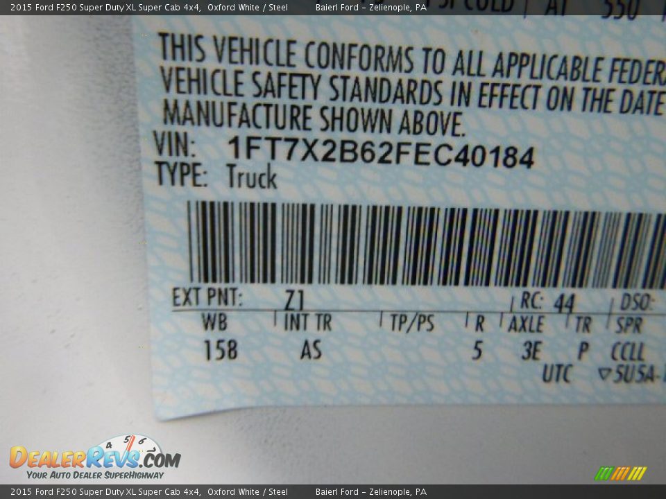 2015 Ford F250 Super Duty XL Super Cab 4x4 Oxford White / Steel Photo #14