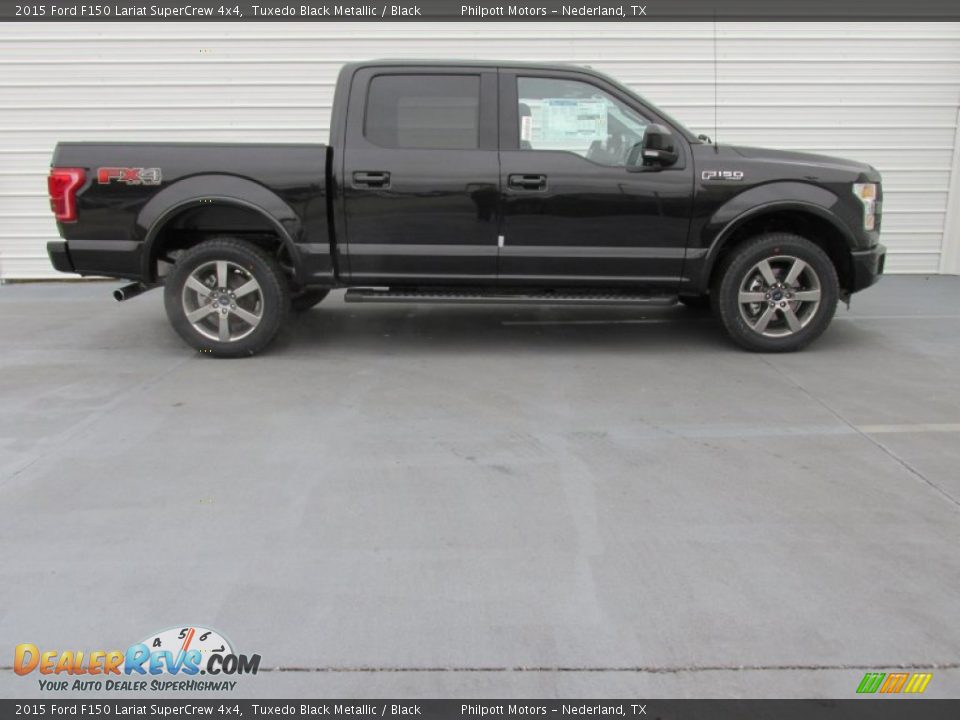 Tuxedo Black Metallic 2015 Ford F150 Lariat SuperCrew 4x4 Photo #3