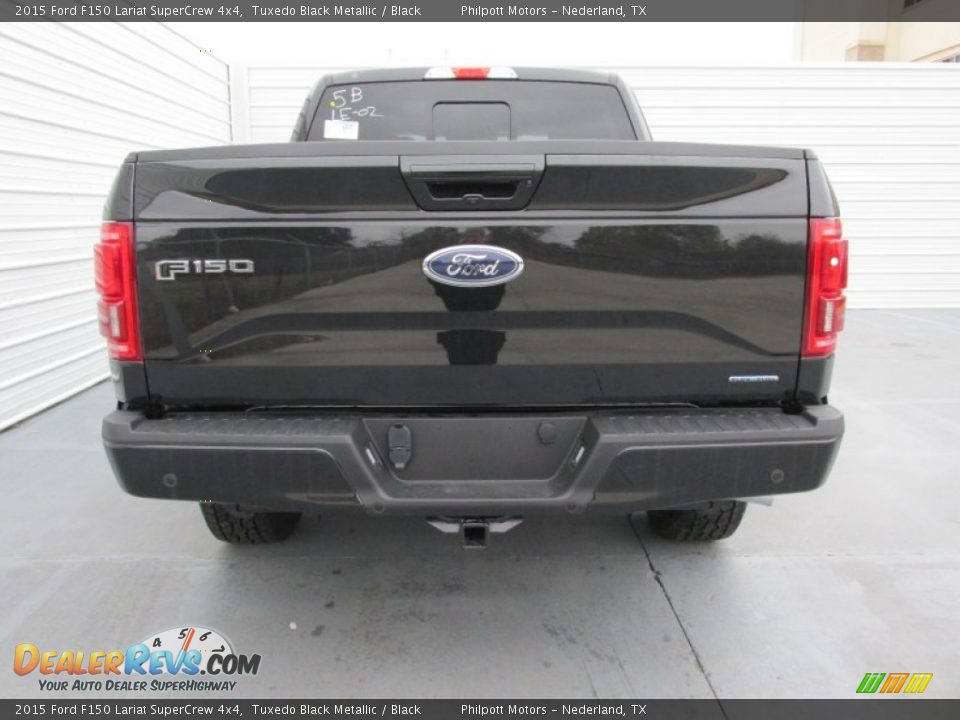2015 Ford F150 Lariat SuperCrew 4x4 Tuxedo Black Metallic / Black Photo #5