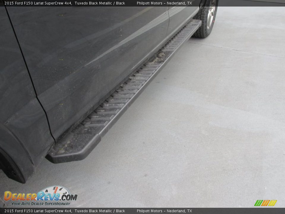 2015 Ford F150 Lariat SuperCrew 4x4 Tuxedo Black Metallic / Black Photo #12