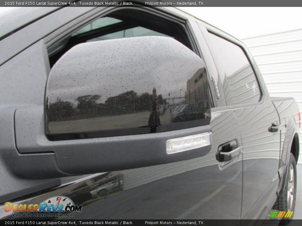 2015 Ford F150 Lariat SuperCrew 4x4 Tuxedo Black Metallic / Black Photo #13