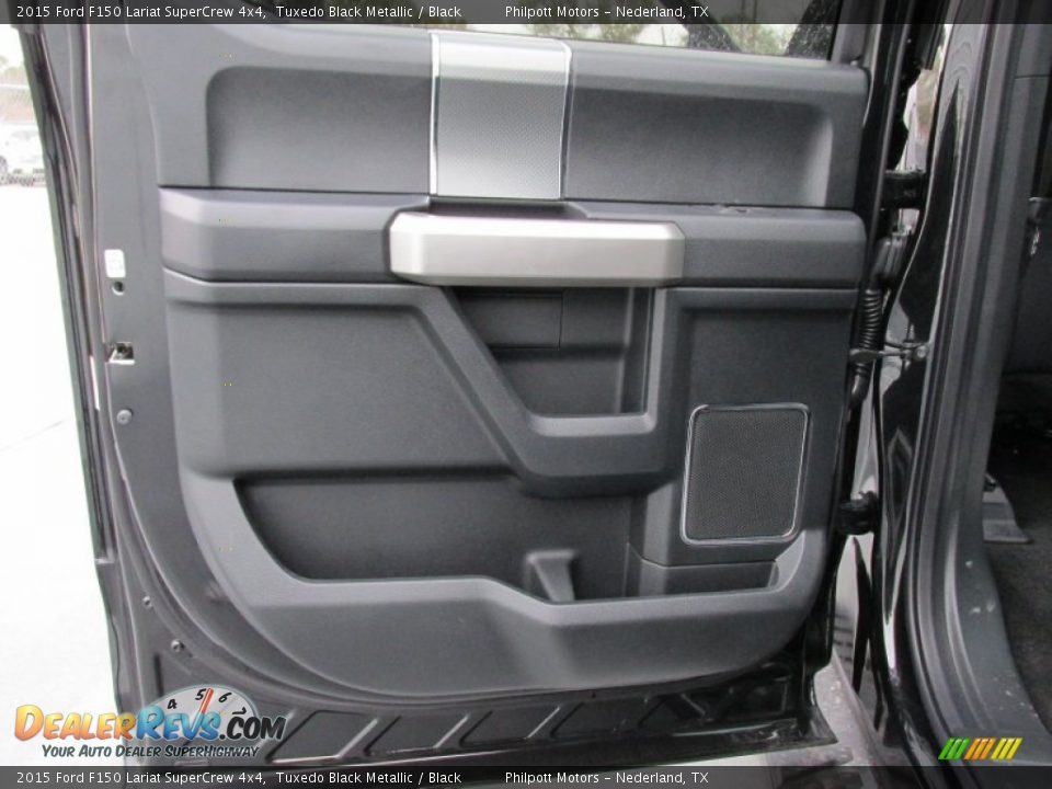 2015 Ford F150 Lariat SuperCrew 4x4 Tuxedo Black Metallic / Black Photo #21
