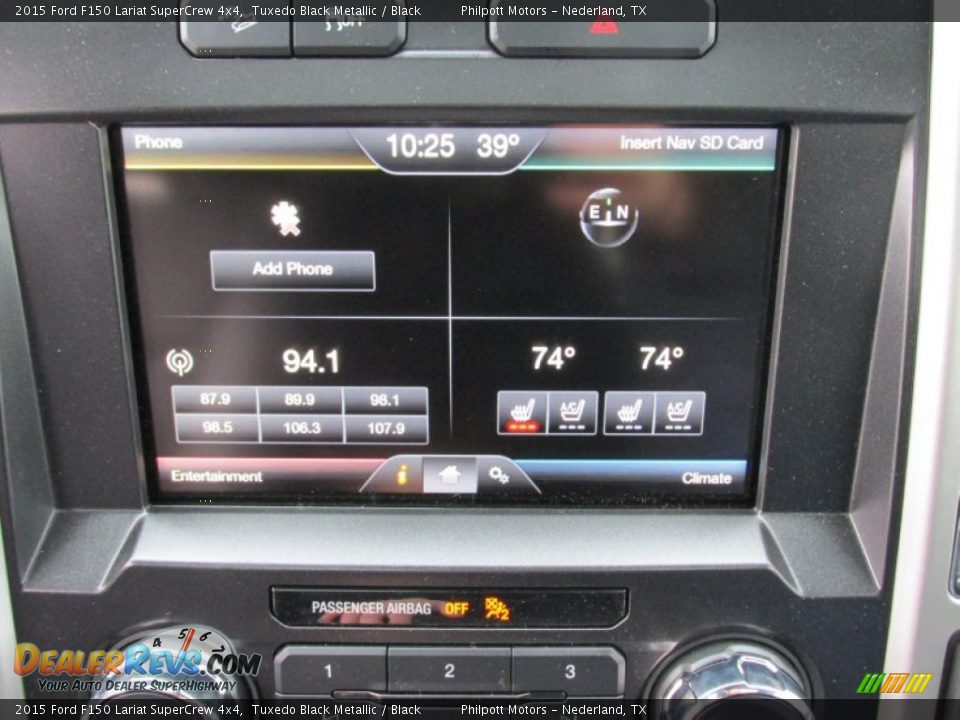 2015 Ford F150 Lariat SuperCrew 4x4 Tuxedo Black Metallic / Black Photo #30