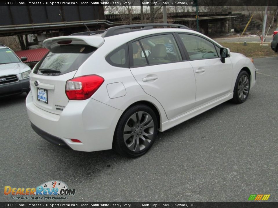 2013 Subaru Impreza 2.0i Sport Premium 5 Door Satin White Pearl / Ivory Photo #6