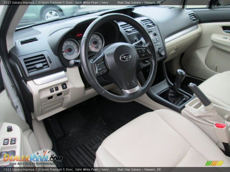2013 Subaru Impreza 2.0i Sport Premium 5 Door Satin White Pearl / Ivory Photo #10