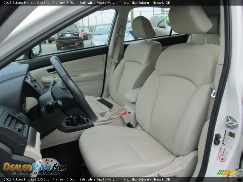 2013 Subaru Impreza 2.0i Sport Premium 5 Door Satin White Pearl / Ivory Photo #14