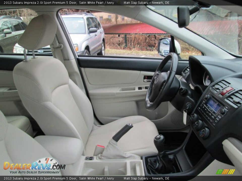 2013 Subaru Impreza 2.0i Sport Premium 5 Door Satin White Pearl / Ivory Photo #15