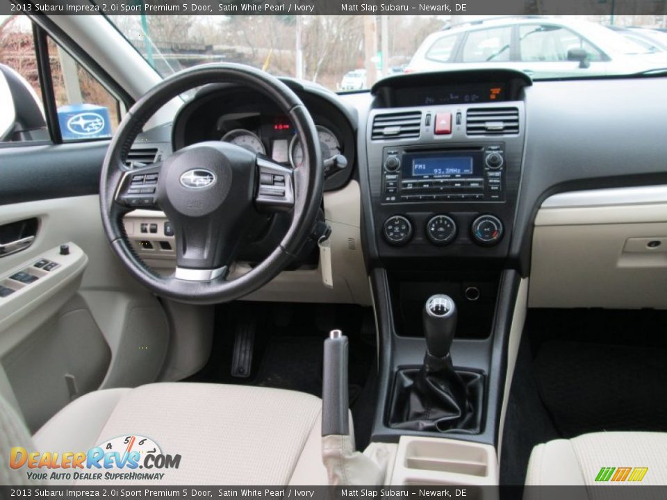 2013 Subaru Impreza 2.0i Sport Premium 5 Door Satin White Pearl / Ivory Photo #16