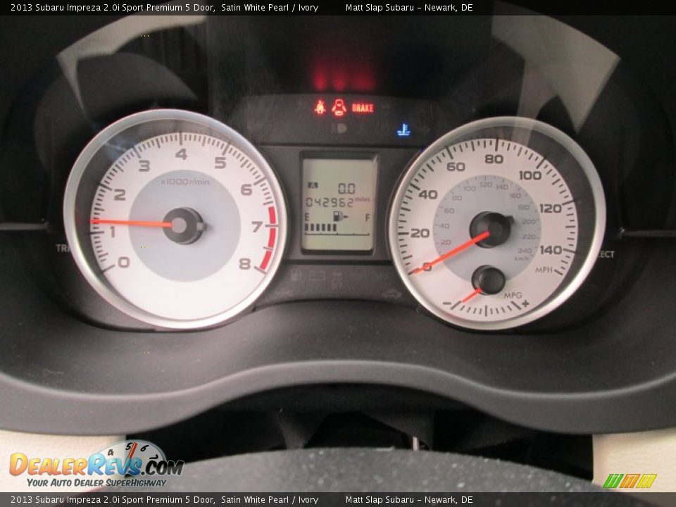 2013 Subaru Impreza 2.0i Sport Premium 5 Door Satin White Pearl / Ivory Photo #26
