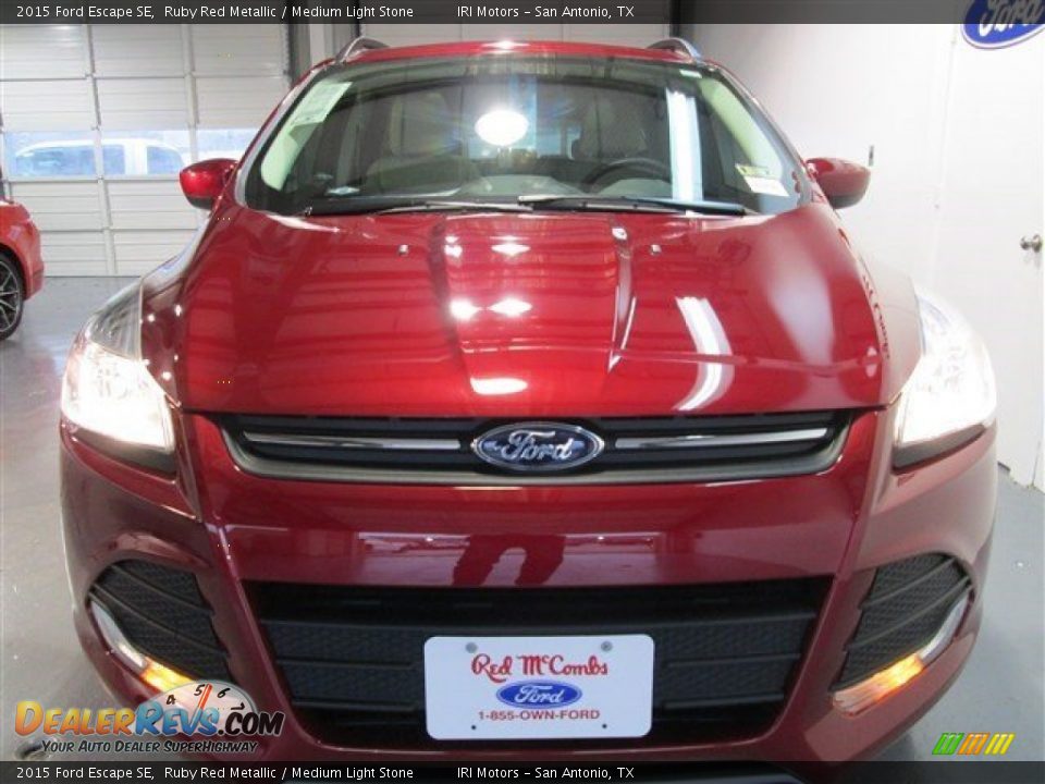 2015 Ford Escape SE Ruby Red Metallic / Medium Light Stone Photo #2