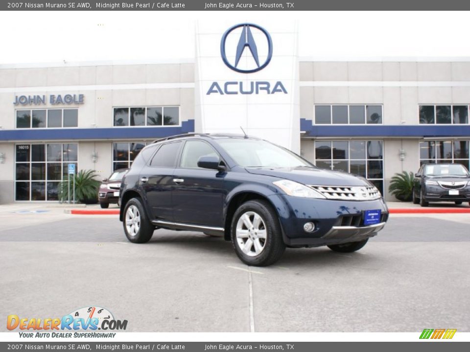 2007 Nissan Murano SE AWD Midnight Blue Pearl / Cafe Latte Photo #1