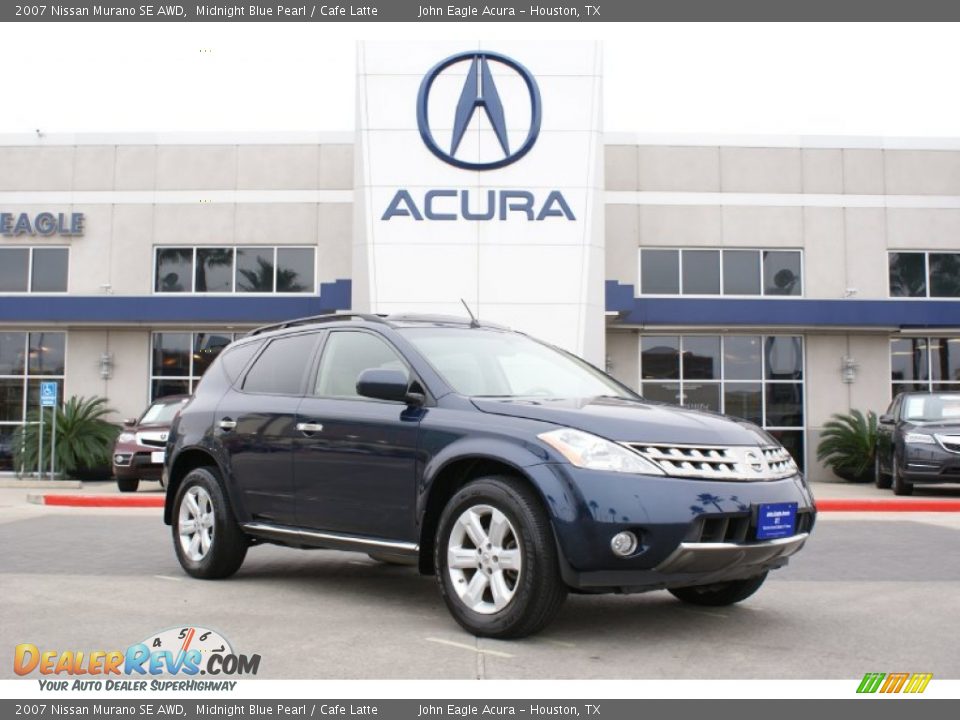 2007 Nissan Murano SE AWD Midnight Blue Pearl / Cafe Latte Photo #2
