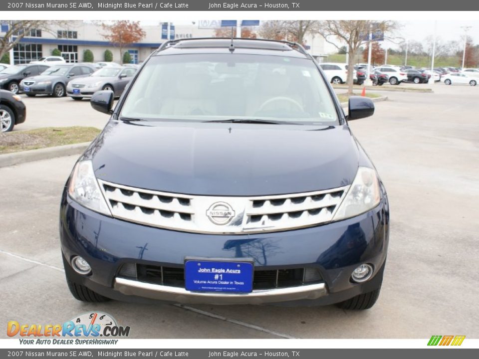 2007 Nissan Murano SE AWD Midnight Blue Pearl / Cafe Latte Photo #3
