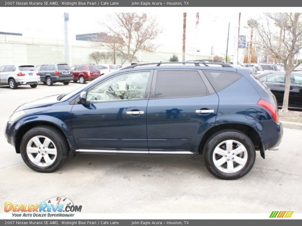 2007 Nissan Murano SE AWD Midnight Blue Pearl / Cafe Latte Photo #5