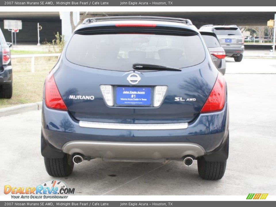 2007 Nissan Murano SE AWD Midnight Blue Pearl / Cafe Latte Photo #7