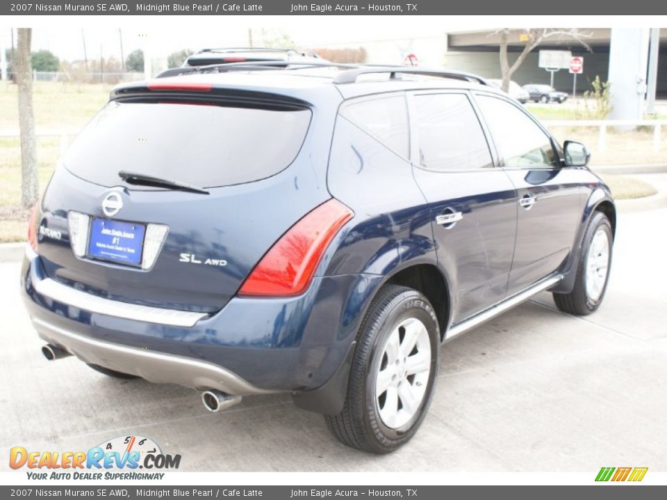 2007 Nissan Murano SE AWD Midnight Blue Pearl / Cafe Latte Photo #8