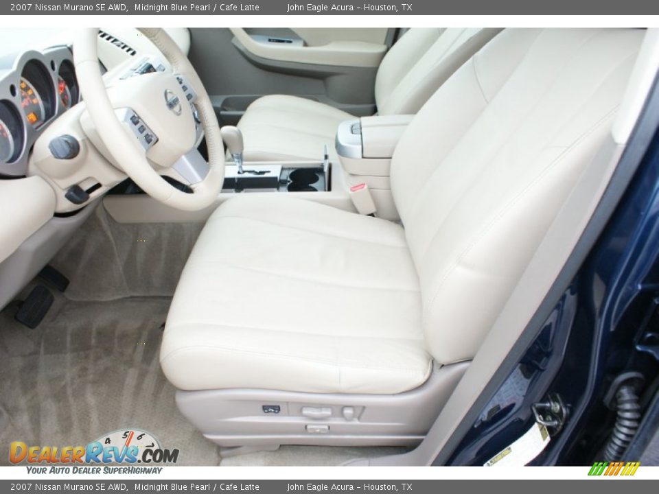 2007 Nissan Murano SE AWD Midnight Blue Pearl / Cafe Latte Photo #12