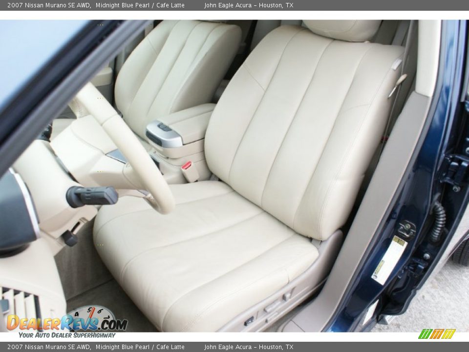 2007 Nissan Murano SE AWD Midnight Blue Pearl / Cafe Latte Photo #13