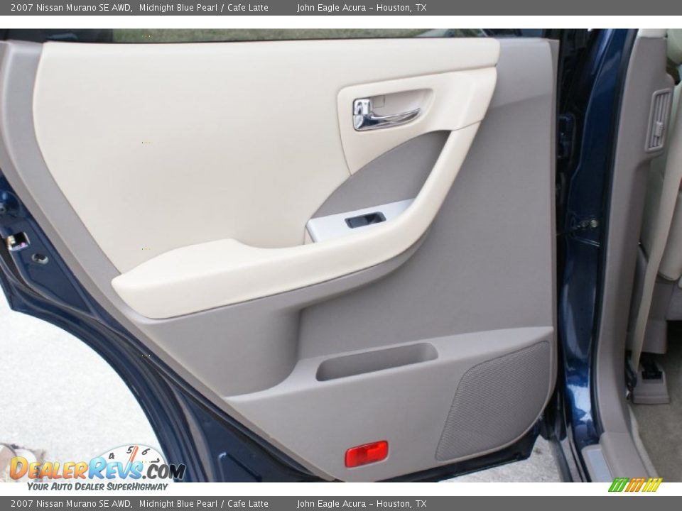 2007 Nissan Murano SE AWD Midnight Blue Pearl / Cafe Latte Photo #14