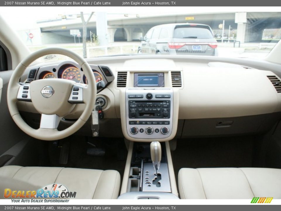 2007 Nissan Murano SE AWD Midnight Blue Pearl / Cafe Latte Photo #25
