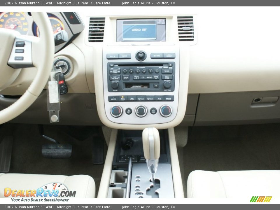 2007 Nissan Murano SE AWD Midnight Blue Pearl / Cafe Latte Photo #26