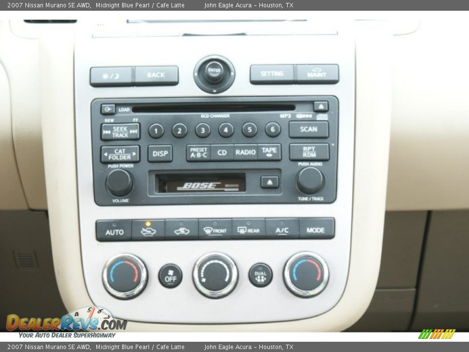 2007 Nissan Murano SE AWD Midnight Blue Pearl / Cafe Latte Photo #28