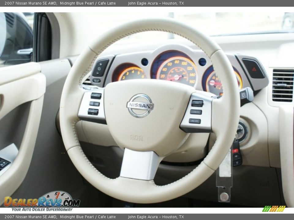 2007 Nissan Murano SE AWD Midnight Blue Pearl / Cafe Latte Photo #29