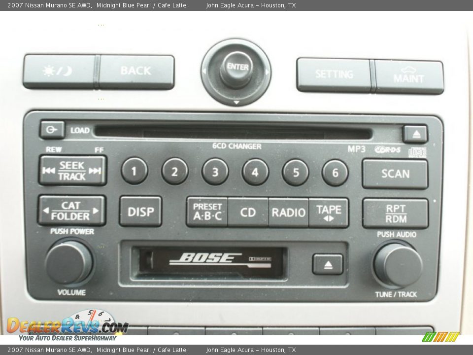 2007 Nissan Murano SE AWD Midnight Blue Pearl / Cafe Latte Photo #31