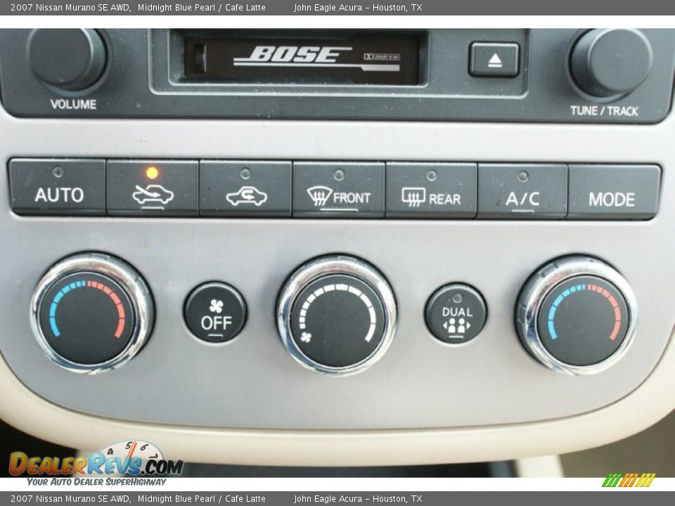 2007 Nissan Murano SE AWD Midnight Blue Pearl / Cafe Latte Photo #32