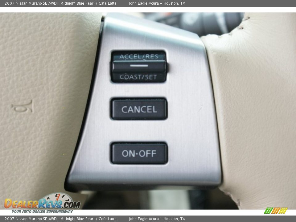 2007 Nissan Murano SE AWD Midnight Blue Pearl / Cafe Latte Photo #33