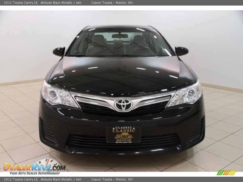 2012 Toyota Camry LE Attitude Black Metallic / Ash Photo #2