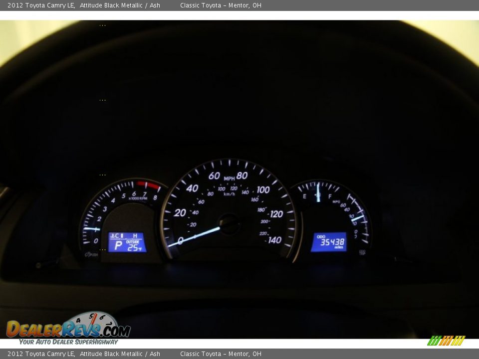 2012 Toyota Camry LE Attitude Black Metallic / Ash Photo #7