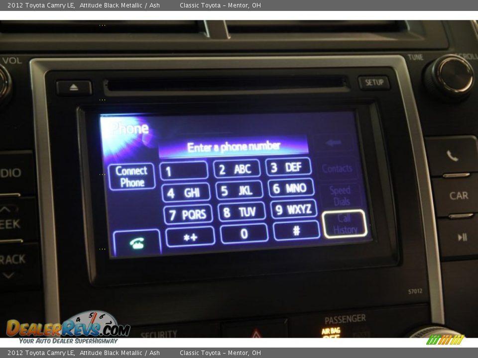 2012 Toyota Camry LE Attitude Black Metallic / Ash Photo #13