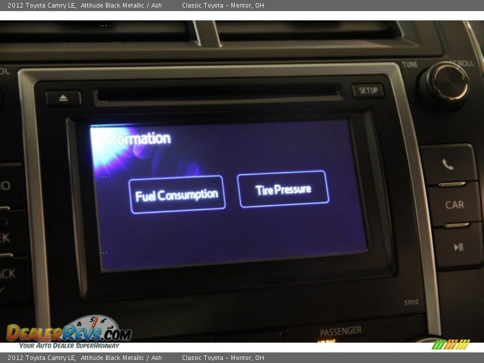 2012 Toyota Camry LE Attitude Black Metallic / Ash Photo #14