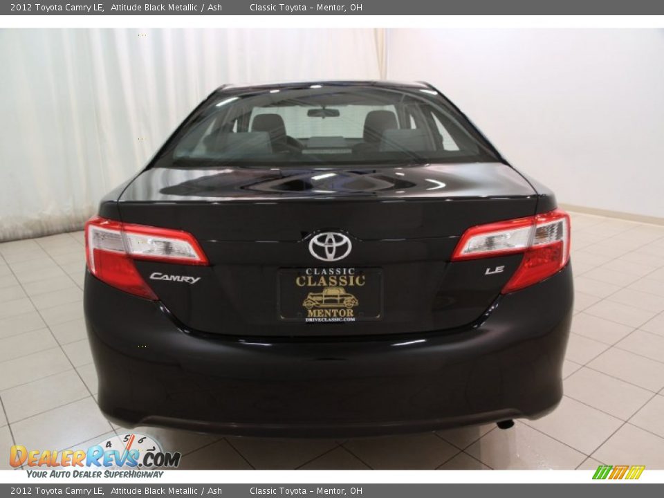 2012 Toyota Camry LE Attitude Black Metallic / Ash Photo #18