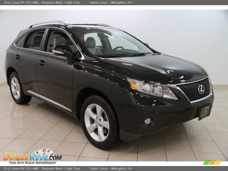 2012 Lexus RX 350 AWD Stargazer Black / Light Gray Photo #1